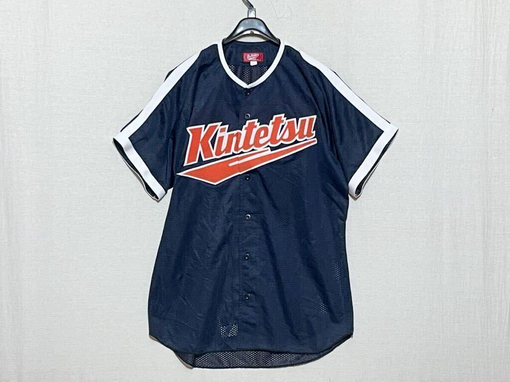 【美品】Kintetsu Buffaloes 近鉄バファローズ ファンクラブ ユニフォーム メッシュ ネイビー L 当時物 MIZUNO ミズノ FAN CLUB 野球