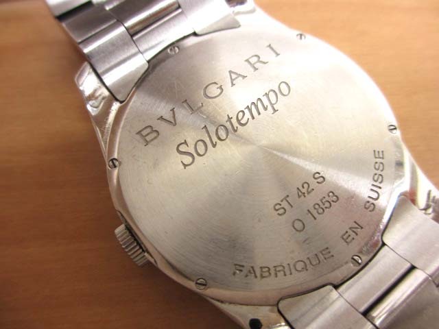  рабочий товар BVLGARI BVLGARY ST42S Solotempo кварц наручные часы 