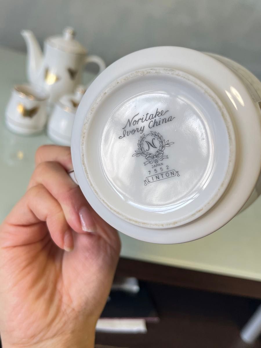 ノリタケ シュガーポット アイボリーチャイナ アンティーク食器 ノリタケ シュガーポット アイボリーチャイナ アンティーク食器