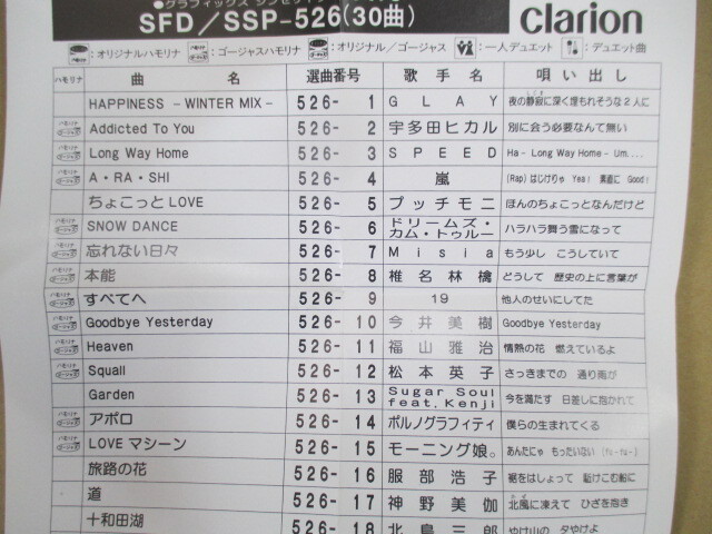  稀少歌王 clarion SFD/SSP-526　シンセサイザ　カラオケ シュージックソフト（30曲） (H)_画像4