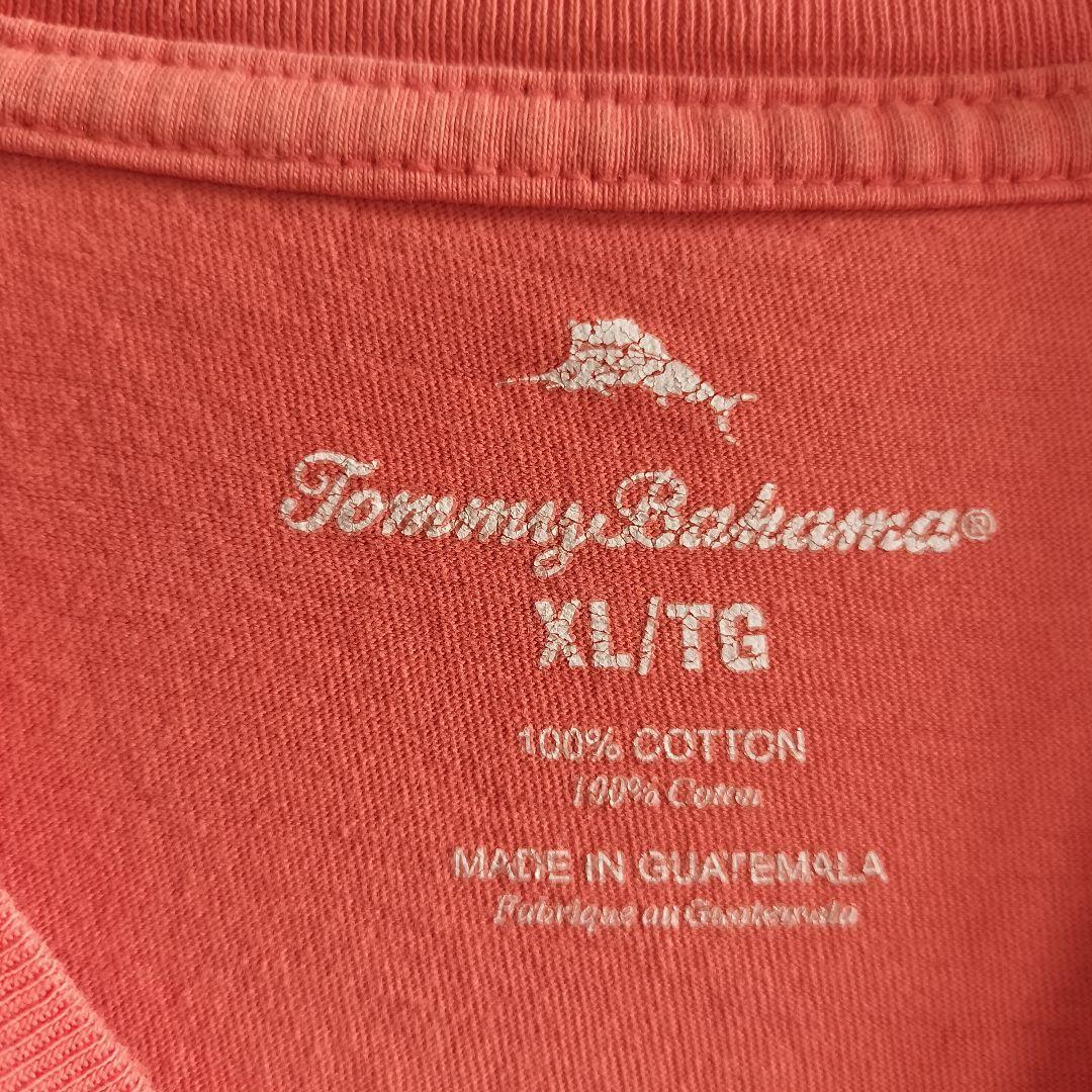 B887【Tommy Bahama】半袖Tシャツ【メンズXL】オレンジ