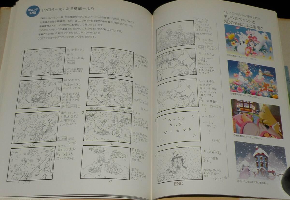 名倉靖博画集 ムーミン　1998年1月初版/MOE BOOKS/絵コンテ公開/キャラ設定集_画像5