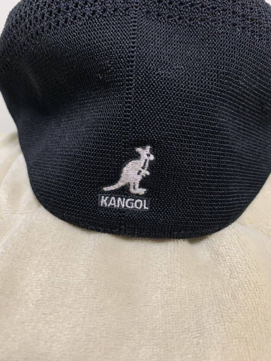 【訳あり】KANGOL カンゴール　ハンチング　ブラック　メッシュ　ベレー帽_画像2