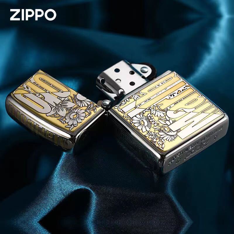 希少品 マルボロライター 立体感を備えた ZIPPO ジッポー Marlboro オイルライター 重量感 真鍮 シルバー 未使用_画像5