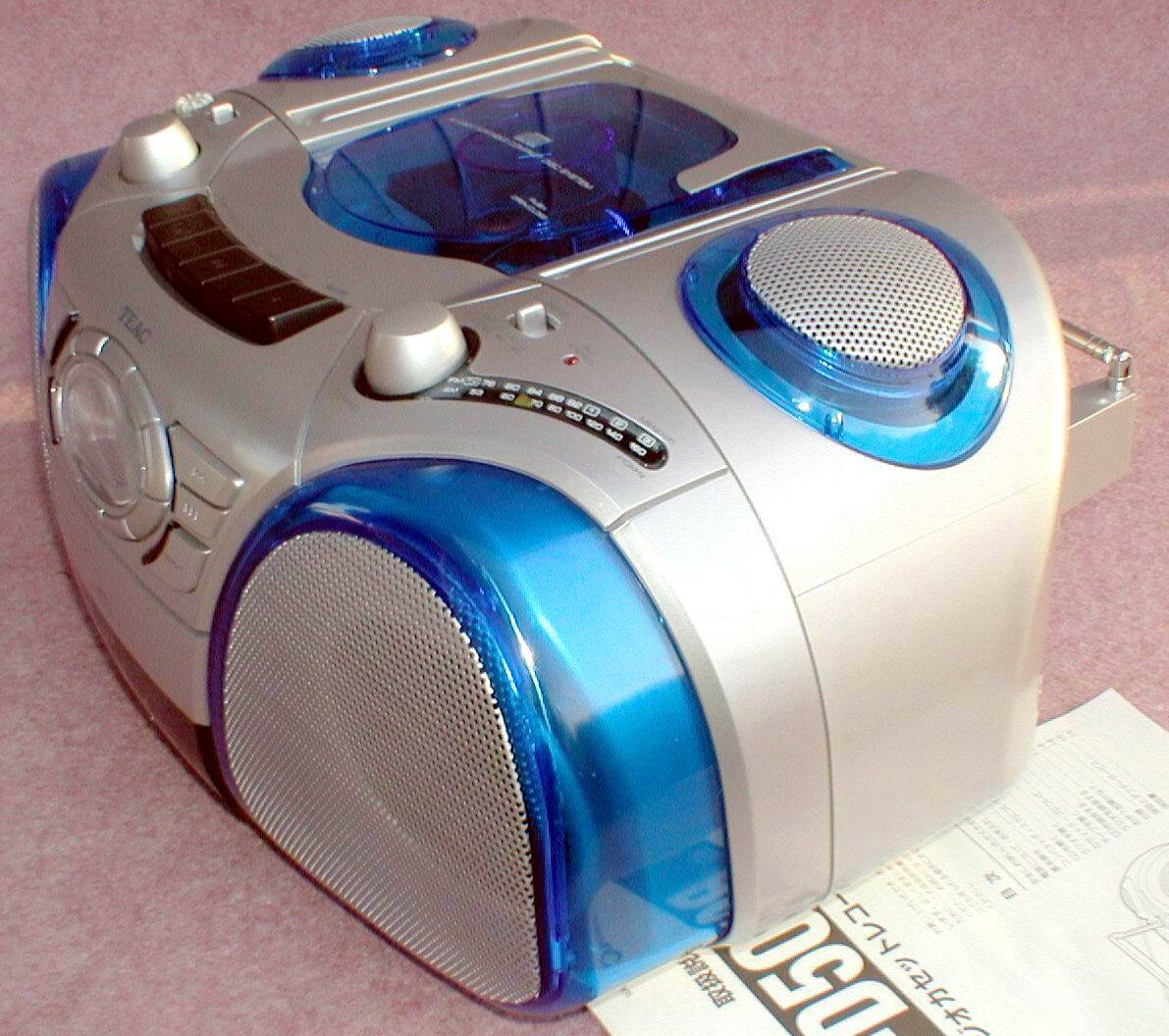 TEAC PC-D500 Stereo CD-AM/WideFM Radio Cassette Recorder Junk・綺麗！ テイアック 4スピーカー塔載 CD-AM/ワイドバンドFM ラジカセの画像5