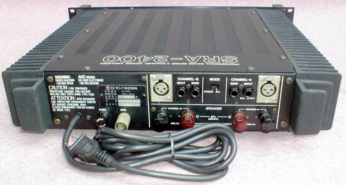 Roland SRA-2400 Professional Audio 2ch Power Amplifier 左右出力OK！ ローランド プロフェッショナル ステレオ パワーアンプ_画像6