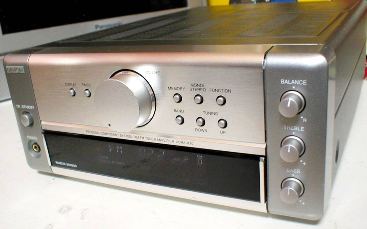 DENON UDRA-M10/UD-M10 AM/FM 2band Stereo Receiver 左右出力OK！ デノン 小型 40W＋40W ステレオ AM-FM チューナーアンプ_画像5