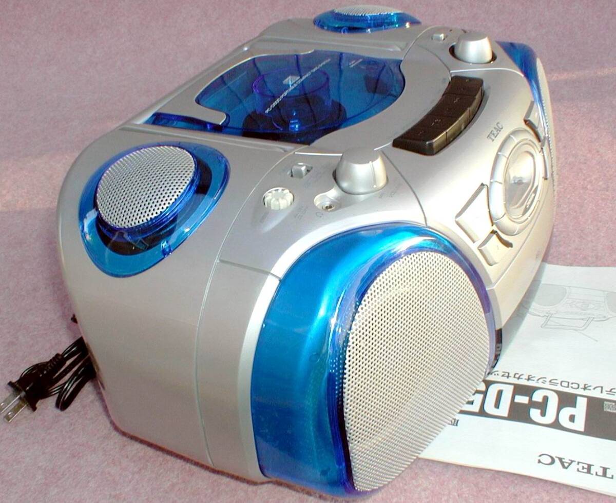 TEAC PC-D500 Stereo CD-AM/WideFM Radio Cassette Recorder Junk・綺麗！ テイアック 4スピーカー塔載 CD-AM/ワイドバンドFM ラジカセの画像3