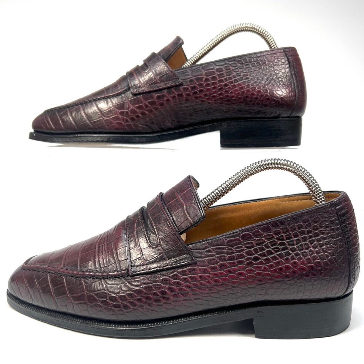 Berluti ベルルッティ クロコ型押し ローファー 革靴 レザー 4 Berluti ベルルッティ クロコ型押し ローファー 革靴 レザー 4