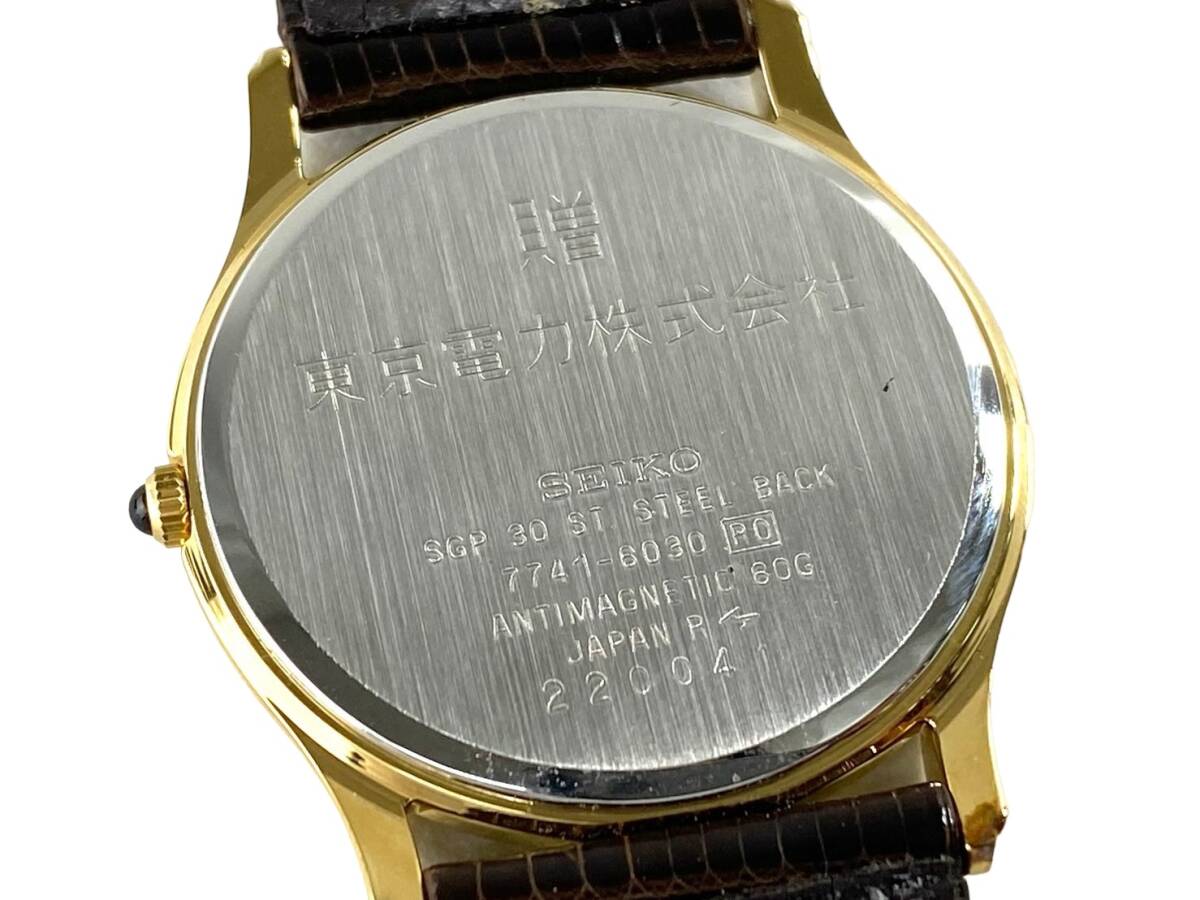 5M2★SEIKO/セイコー★ DOLCE ドルチェ（7741-6030）ゴールド文字盤 クォーツ メンズ腕時計_画像5