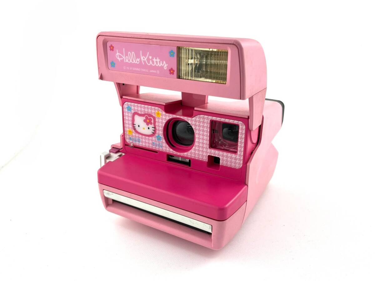 4M4S★Polaroid/ポラロイド★ 600 ハローキティ HelloKitty ピンク インスタントカメラ フィルムカメラ 動作未確認_画像1