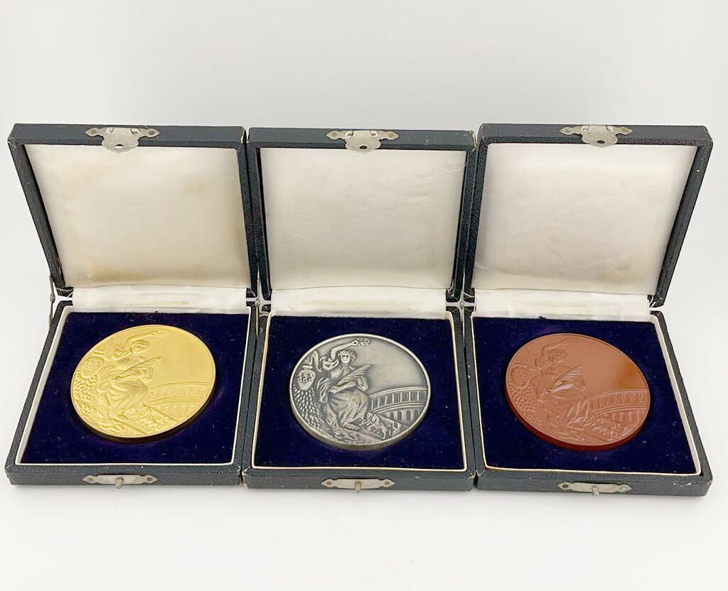 メダル ゴールドメダル 表彰メダル おもちゃ シルバーメダル ブロンズメダル 玩具 ケース付 コレクション 3枚セット (k5868-y247)_画像1