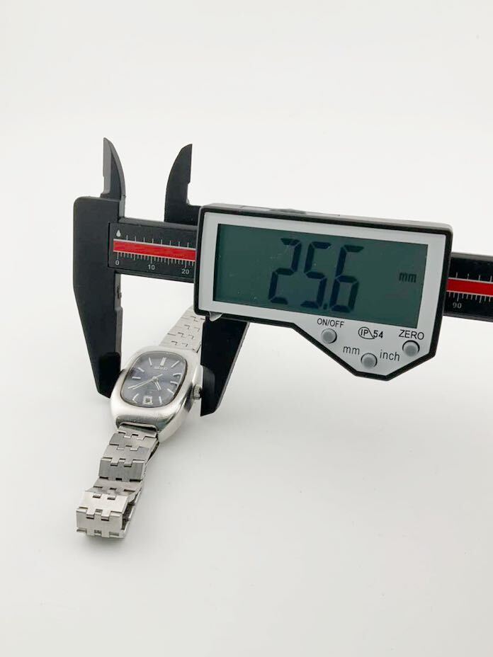 SEIKO セイコー 2205-3030 自動巻き 21石 3針 シルバー レディース 腕時計 青文字盤 (k5873)_画像5