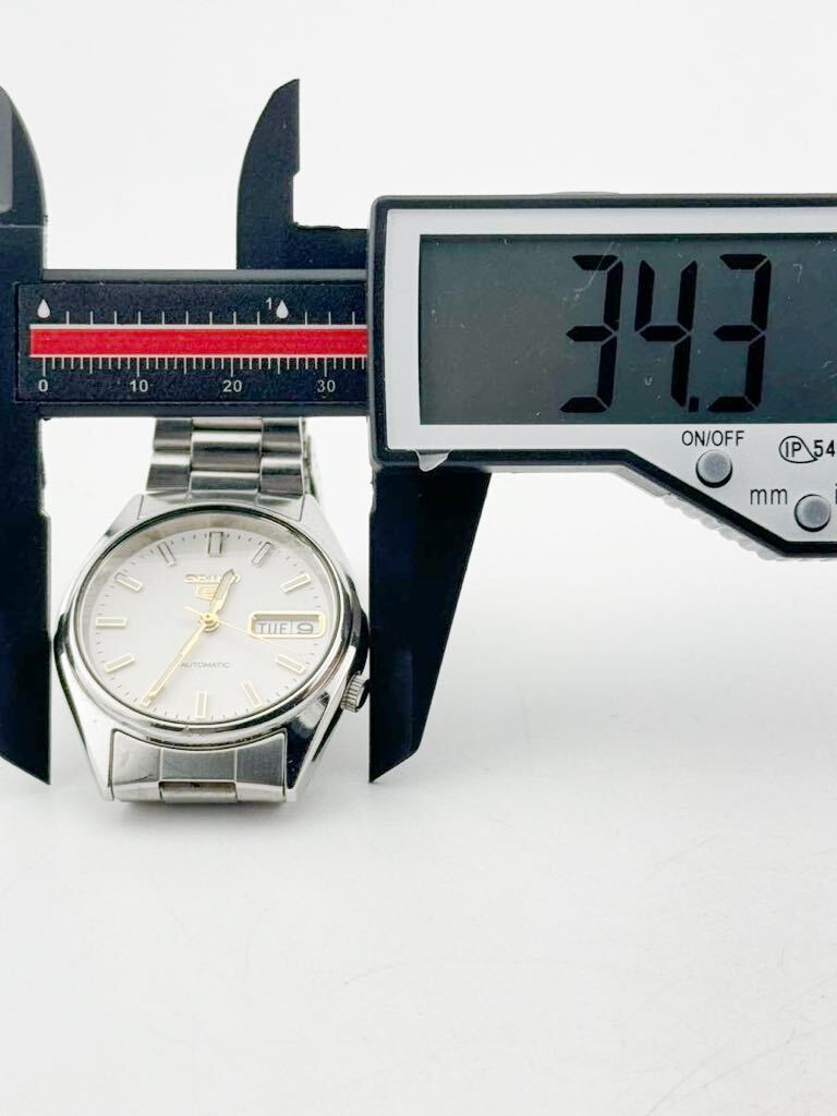 SEIKO セイコー ５ デイデイト メンズ時計 自動巻き 7S26-6000 稼働品【k3414】の画像5