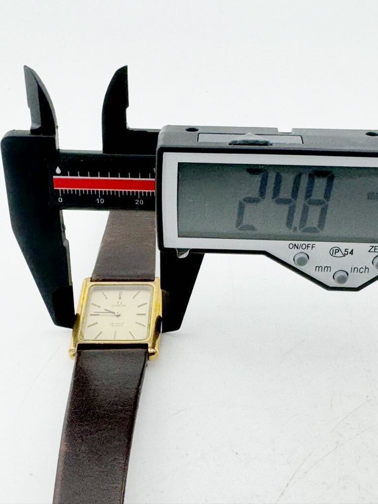 OMEGA クオーツ デビル プッシュリューズ ゴールド文字盤 レディース メンズ 腕時計【k3439】_画像8