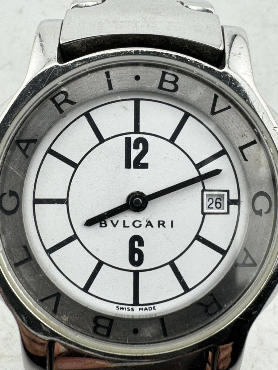 BVLGARI ブルガリ ソロテンポ クォーツ 腕時計 ST29S シルバー【k3387】の画像2