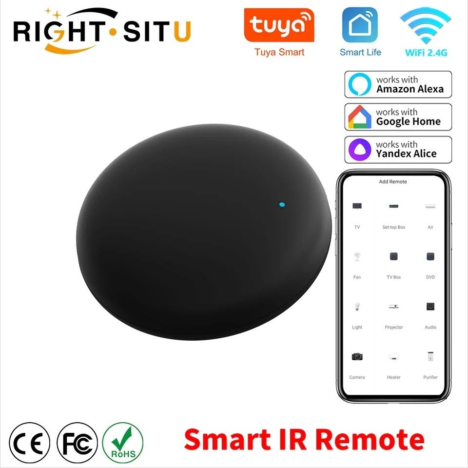 Tuya wifi smart IRリモコンスマートライフアプリTV  with alexa google home