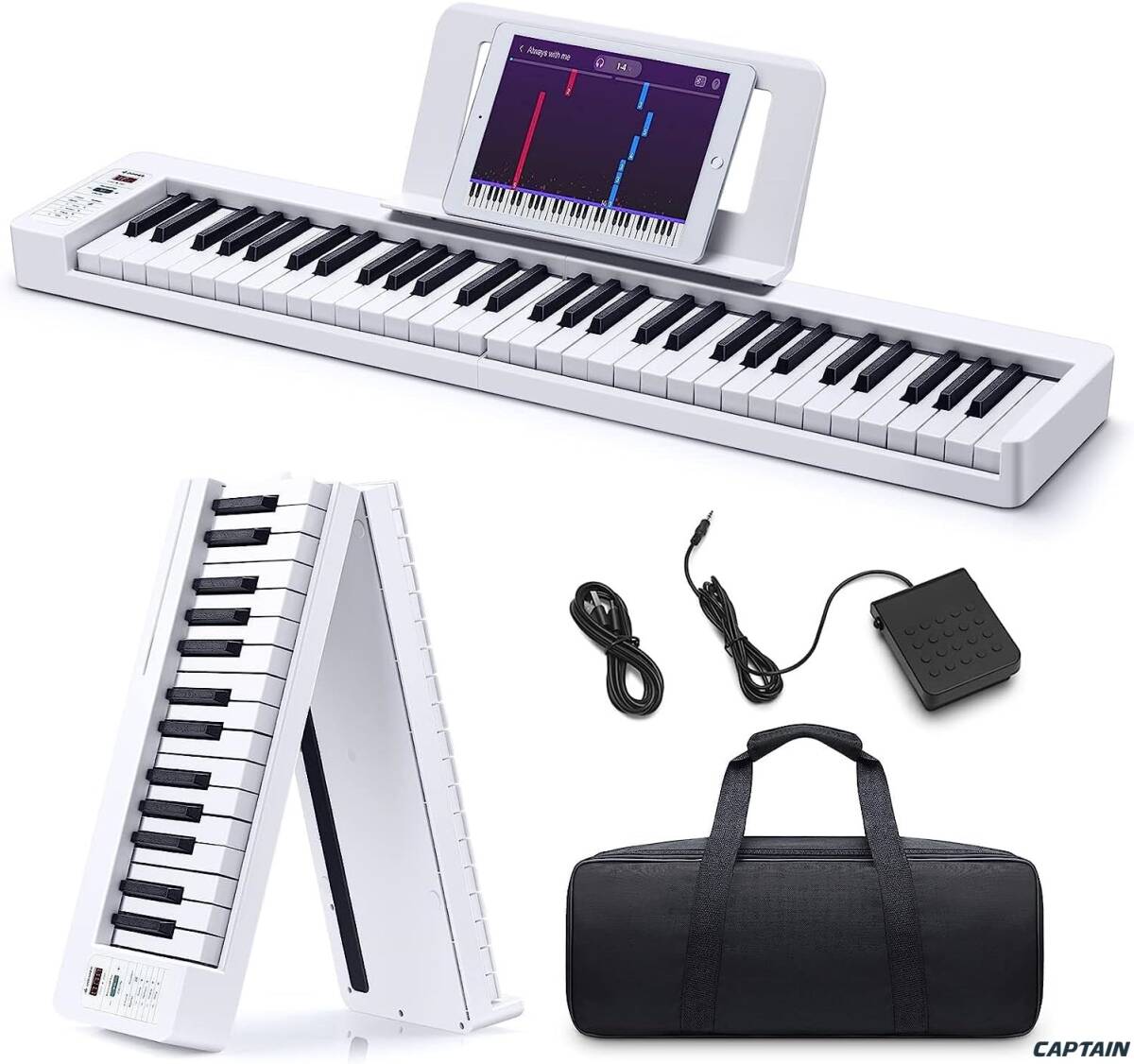  электронное пианино 61 клавиатура складной клавиатура складной батарея встроенный длина час использование возможность MIDI соответствует Touch отклик функция легкий мобильный инструкция по эксплуатации 