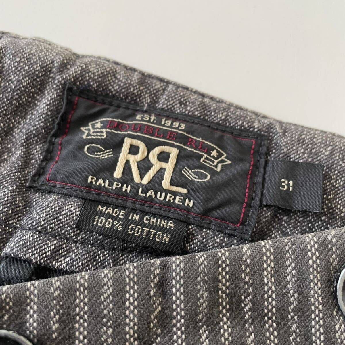名作】RRL “Black Striped Work Trouser” 31 ブラック 名作】RRL “Black Striped Work Trouser” 31 ブラック