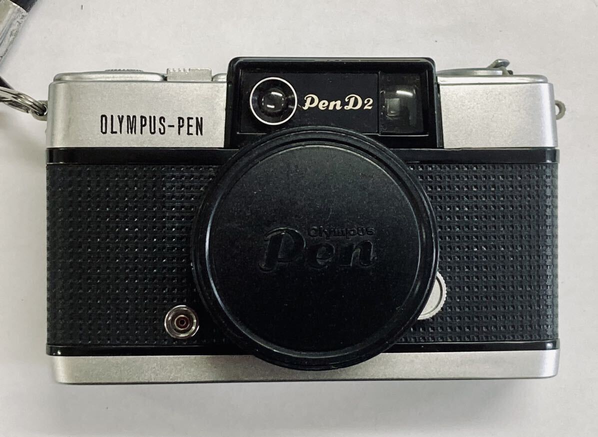 TH シャッターOK OLYMPUS PEN penD2 F.Zuiko 1：1.9 オリンパスペン フィルムカメラ ケース付き 中古 動作未確認 ジャンク_画像2