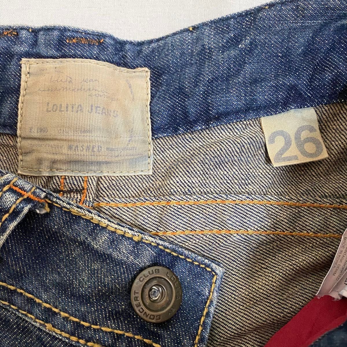 LOLITA JEANS  ロリータジーンズ　フレアデニム　ウォッシュ加工　ヴィンテージ加工　ダメージ加工 サイズ26