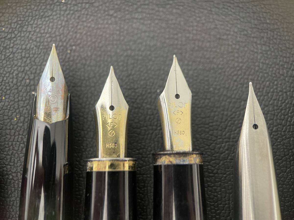 [S4-6]【現状品】万年筆 17点 まとめ PILOT パイロット PLATINUM プラチナ Elite エリート PARKER パーカー 18K 18K-WG 14K 750 585の画像5