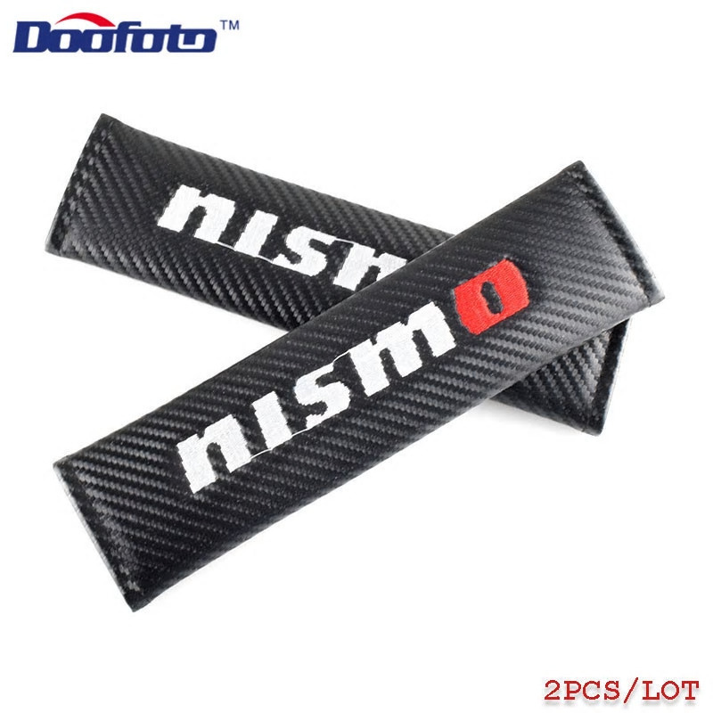 ☆☆☆NISMO カーボン調シートベルトカバー2個セット 日産 NISSAN ニスモ 送料140円☆☆☆_画像1