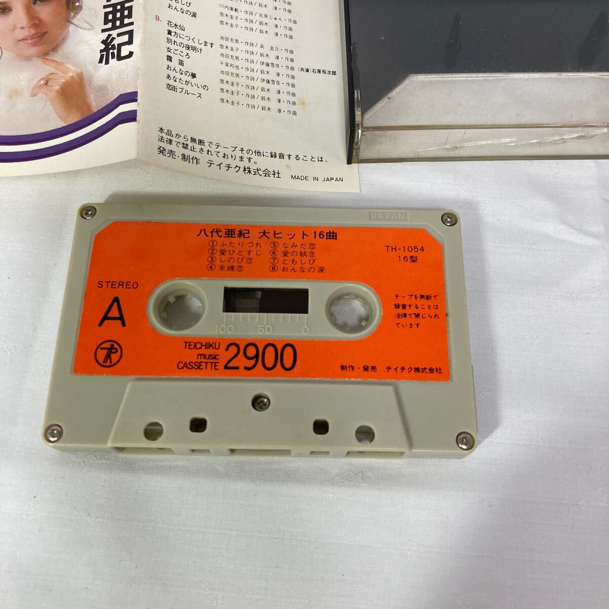 八代亜紀　大ヒット16曲　歌詞カード無　カセットテープ_画像2
