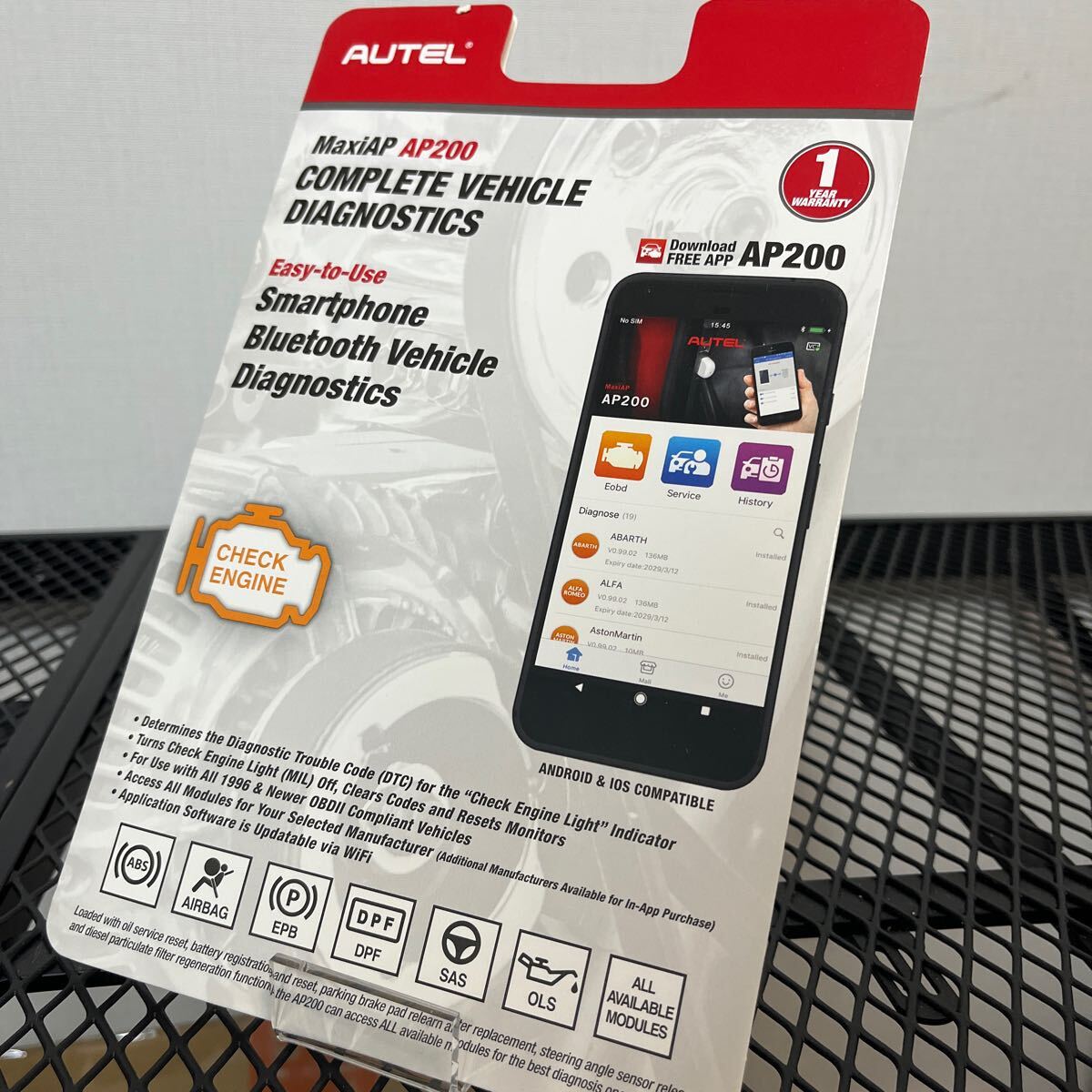 【日産用】Autel AP200 obd2 故障診断機 スキャナー AutoVIN、オイル/EPB/BMS/SAS/TPMS/DPFリセット IMMO iPhone Android 使用可能_画像3