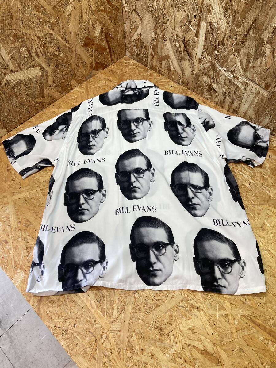 【WACKO MARIA ワコマリア × BILL EVANS】22ss S/S HAWAIIAN SHIRT TYPE-2 レーヨン アロハ 半袖シャツ WHITE 白 size XL_画像5