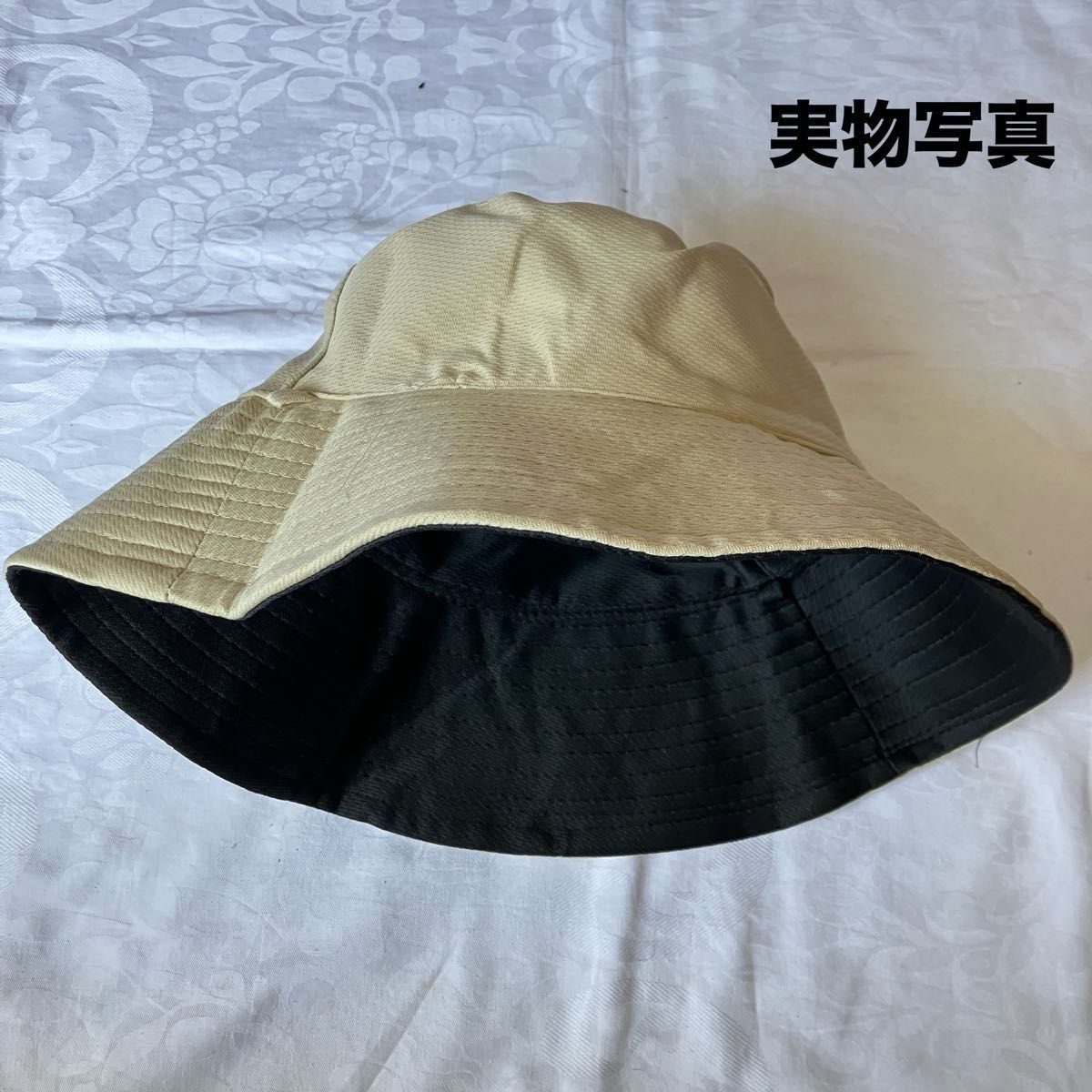 バケットハット 黒 ベージュ UVカット リバーシブルハット 帽子 キャンプ つば広 折りたたみ  紫外線対策 日焼け防止 韓国