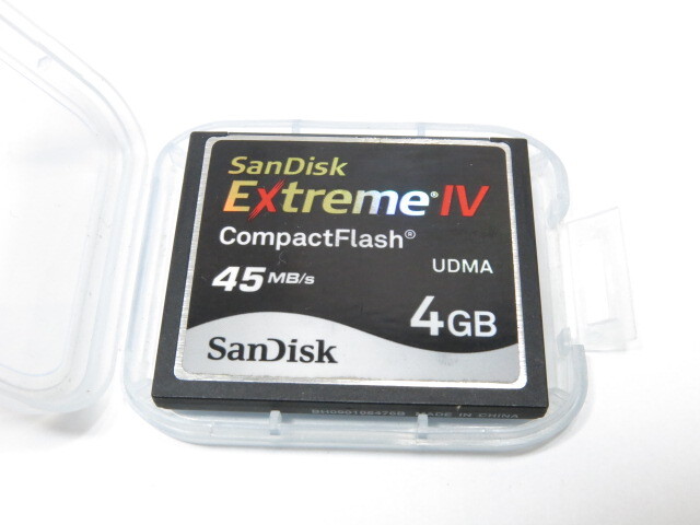 【 フォーマット済 】SanDisk EXtreme IV ConpactFlash 45MB/s UDMA 4GB コンパクトフラッシュメモリ ケース付き [管2955X]_画像2