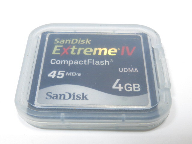 【 フォーマット済 】SanDisk EXtreme IV ConpactFlash 45MB/s UDMA 4GB コンパクトフラッシュメモリ ケース付き [管2955X]_画像1