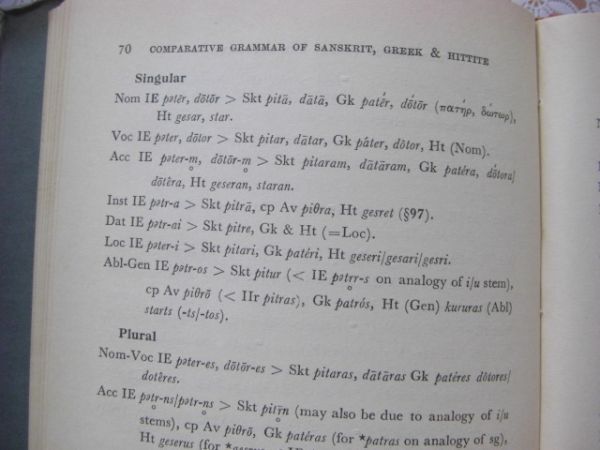 洋書 A comparative grammar of Sanskrit, Greek and Hittite サンスクリット語、ギリシャ語、ヒッタイト語の比較文法 C9の画像10
