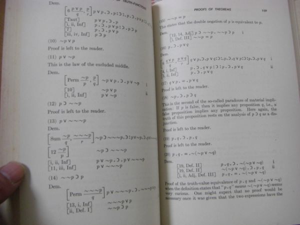 洋書 数理論理学 2冊 Elements of symbolic logic、Fundamentals of symbolic logic、Alice Ambrose、Hans Reichenbach D25の画像5