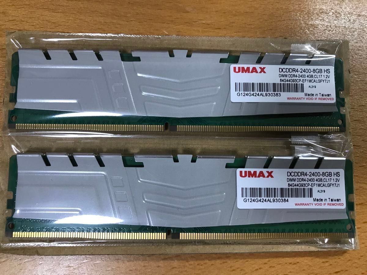 UMAX DCDDR4-2400-8GB HS DDR4-2400 PC4-19200 (4GB×2枚 計8GB) 