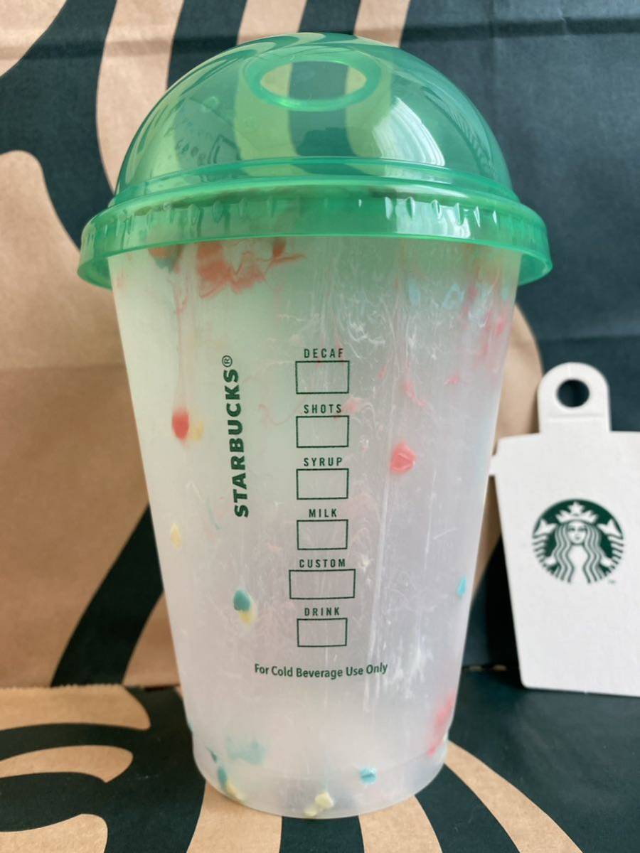 スターバックス　カラーチェンジングリユーザブルコールドカップグリーン473ml スタバ_画像2