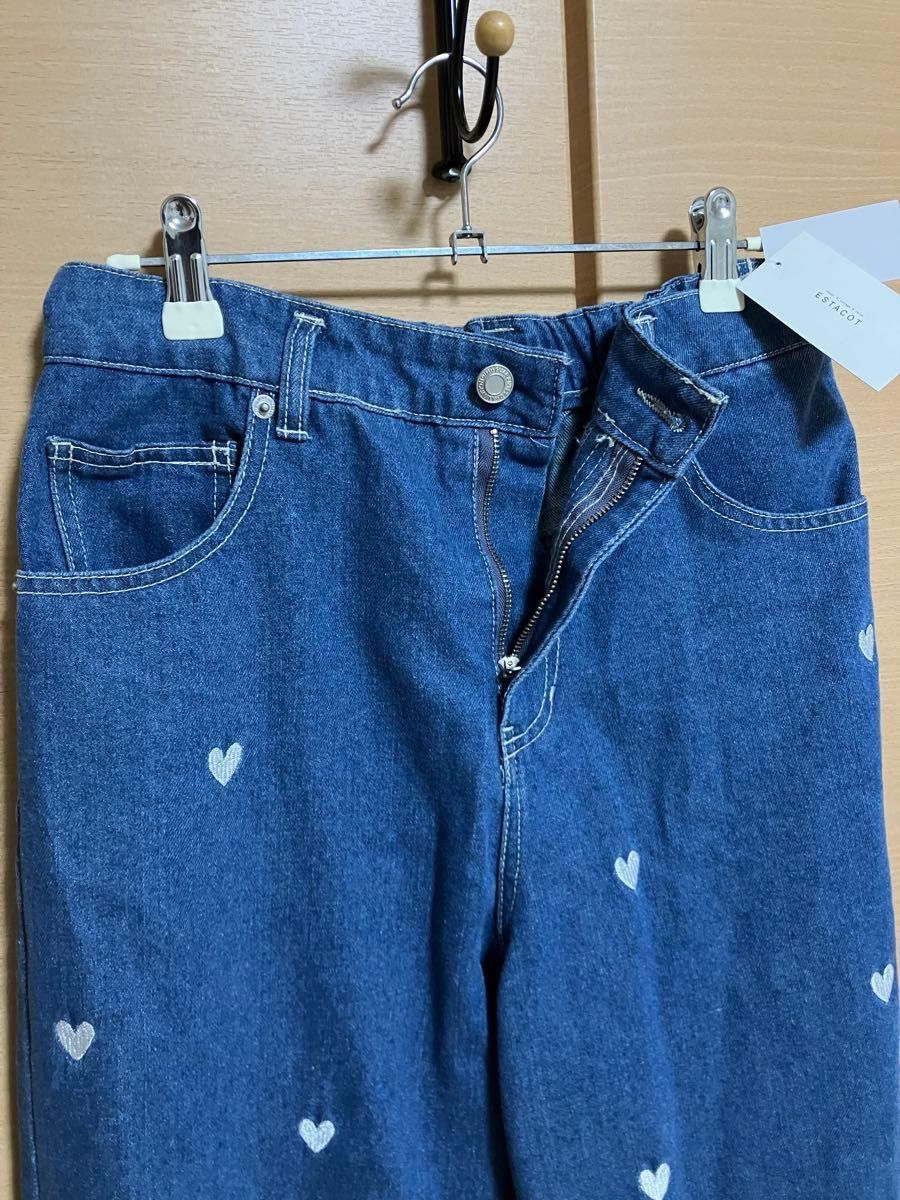 estacot ハート刺繍 デニムジーンズ パンツ m|Yahoo!フリマ(旧 estacot ハート刺繍 デニムジーンズ パンツ m|Yahoo!フリマ(旧
