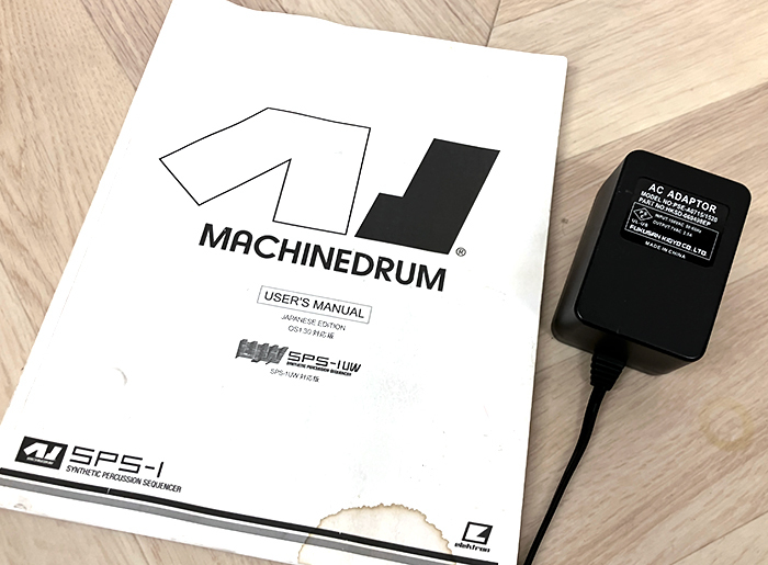 3R4625^ELEKTRON Machinedrum SPS-1 drum machine rhythm machine power supply adapter * with instruction attached electro n^0510