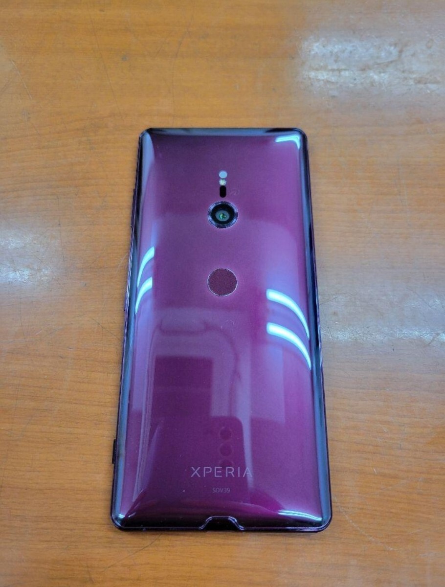 【美品】Xperia XZ3 SOV39 ボルドーレッド やや訳あり_画像2