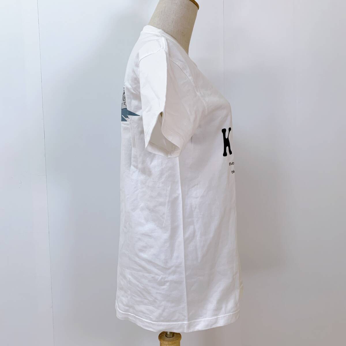 S3279 Jellan メンズ 半袖 Tシャツ Mサイズ ホワイト 白 前後プリント カジュアルスタイル シンプル 万能 丸首 USED 古着_画像2