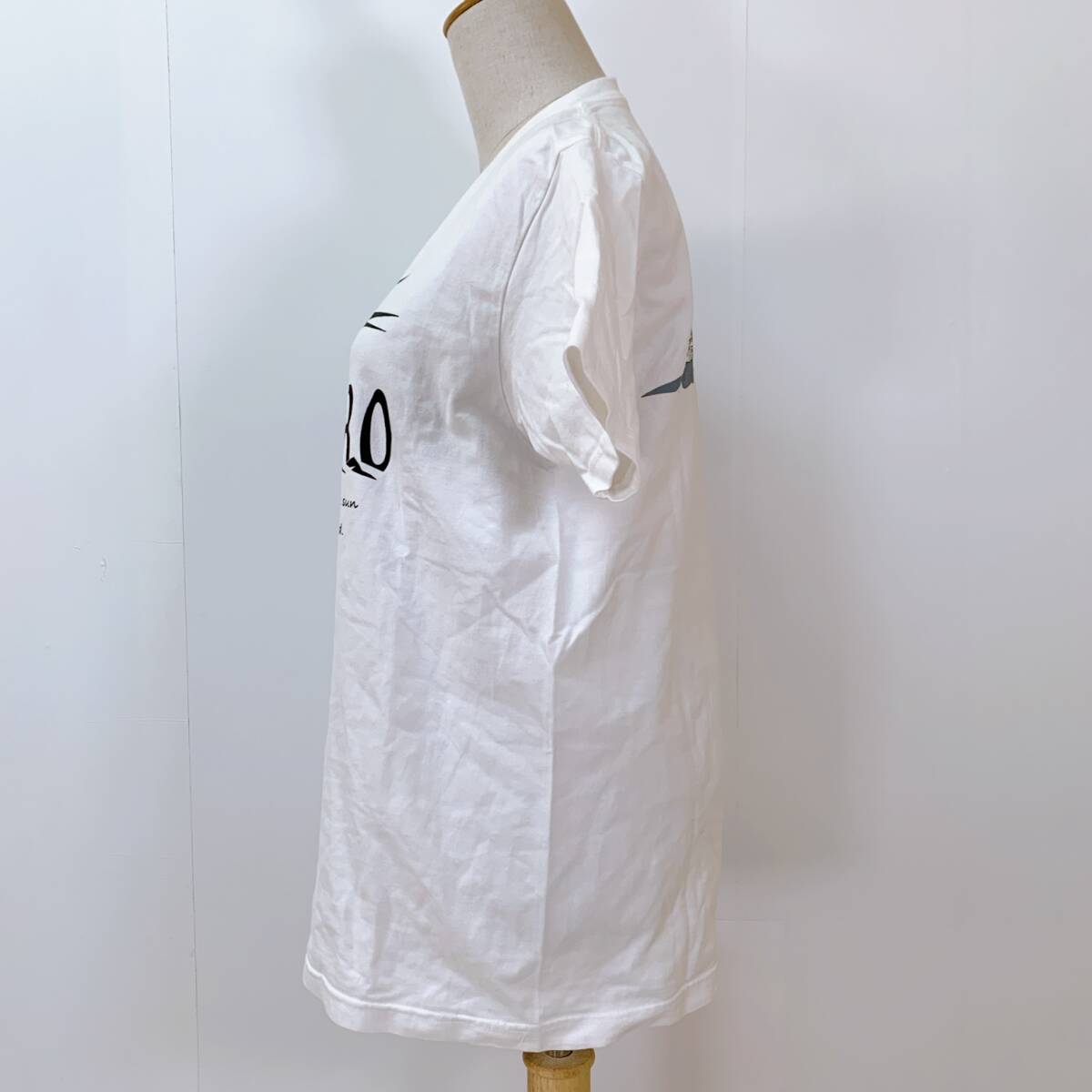 S3279 Jellan メンズ 半袖 Tシャツ Mサイズ ホワイト 白 前後プリント カジュアルスタイル シンプル 万能 丸首 USED 古着_画像4