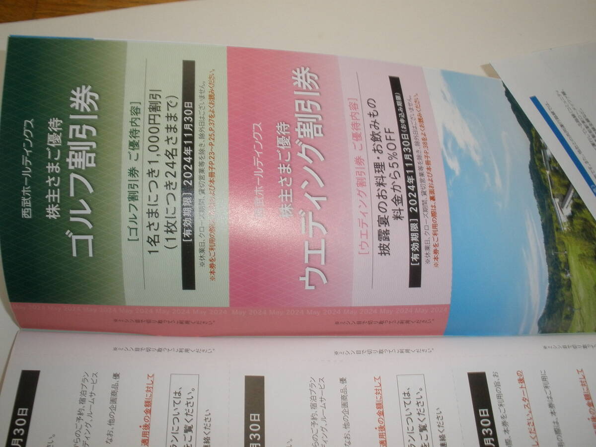 西武ホールディングス　2024年度100株の株主用優待セット　全線乗車証２枚と割引券付き冊子１冊_画像3