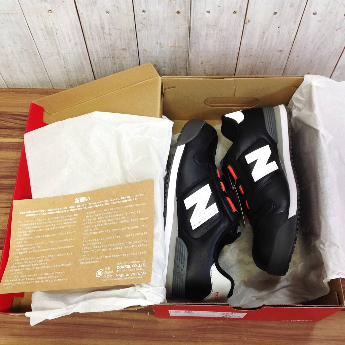 【WH-0729】新品未使用 New Balance ニューバランス 安全靴 BS-218 ローカット BOAタイプ 26.5㎝ BLKxWHTxGRY EEE ワイド_画像2