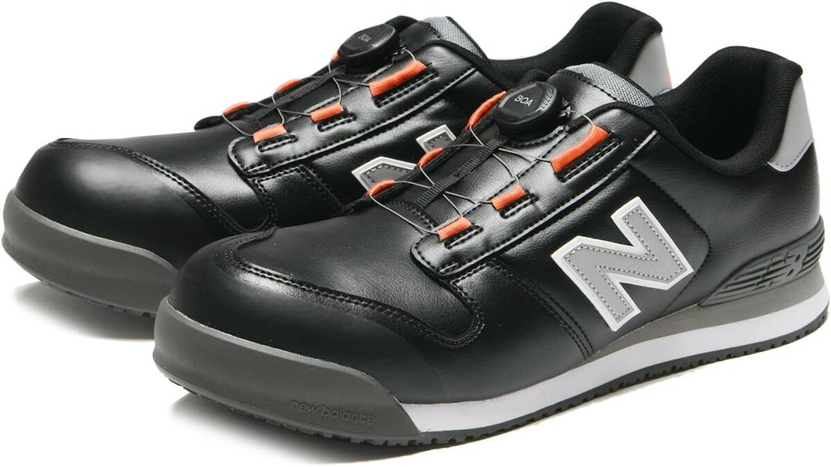 【WH-0729】新品未使用 New Balance ニューバランス 安全靴 BS-218 ローカット BOAタイプ 26.5㎝ BLKxWHTxGRY EEE ワイド_画像1