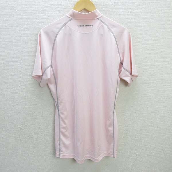 G■アンダーアーマー/UNDER ARMOUR モックネックシャツ/インナーシャツ【MD】ピンク/men's/78【中古】■_画像4