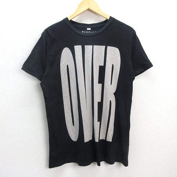 G■ディーゼル/DIESEL プリントTシャツ【S】黒/men's/7【中古】■_画像1