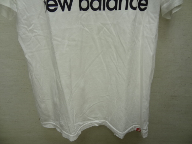 全国送料無料 ニューバランス new balance メンズ 綿100% 白色 半袖 スポーツ Tシャツ M（JPN L）_画像5