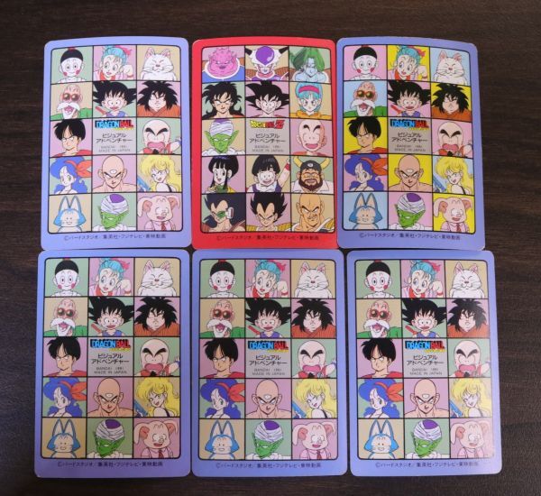  Dragon Ball Carddas visual приключения суммировать 17 листов . пустой Shinryuu Vegeta bru вставка chi Arale-chan др. Bandai 1991 подлинная вещь 