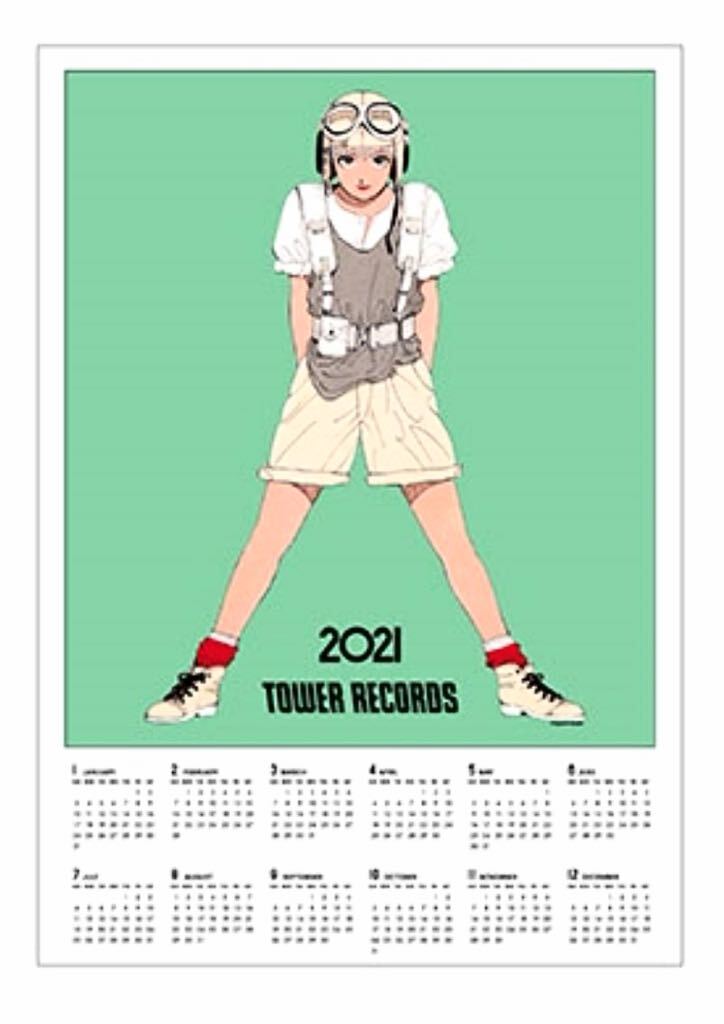 江口寿史 × TOWER RECORDS B2 サイズ ポスター カレンダー 2021 / ストップひばりくん 80s タワレコ_画像1